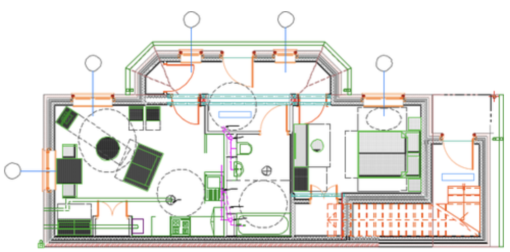 Floor plan of the extension flats